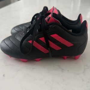 Adidas Black and Pink Soccer Shoes